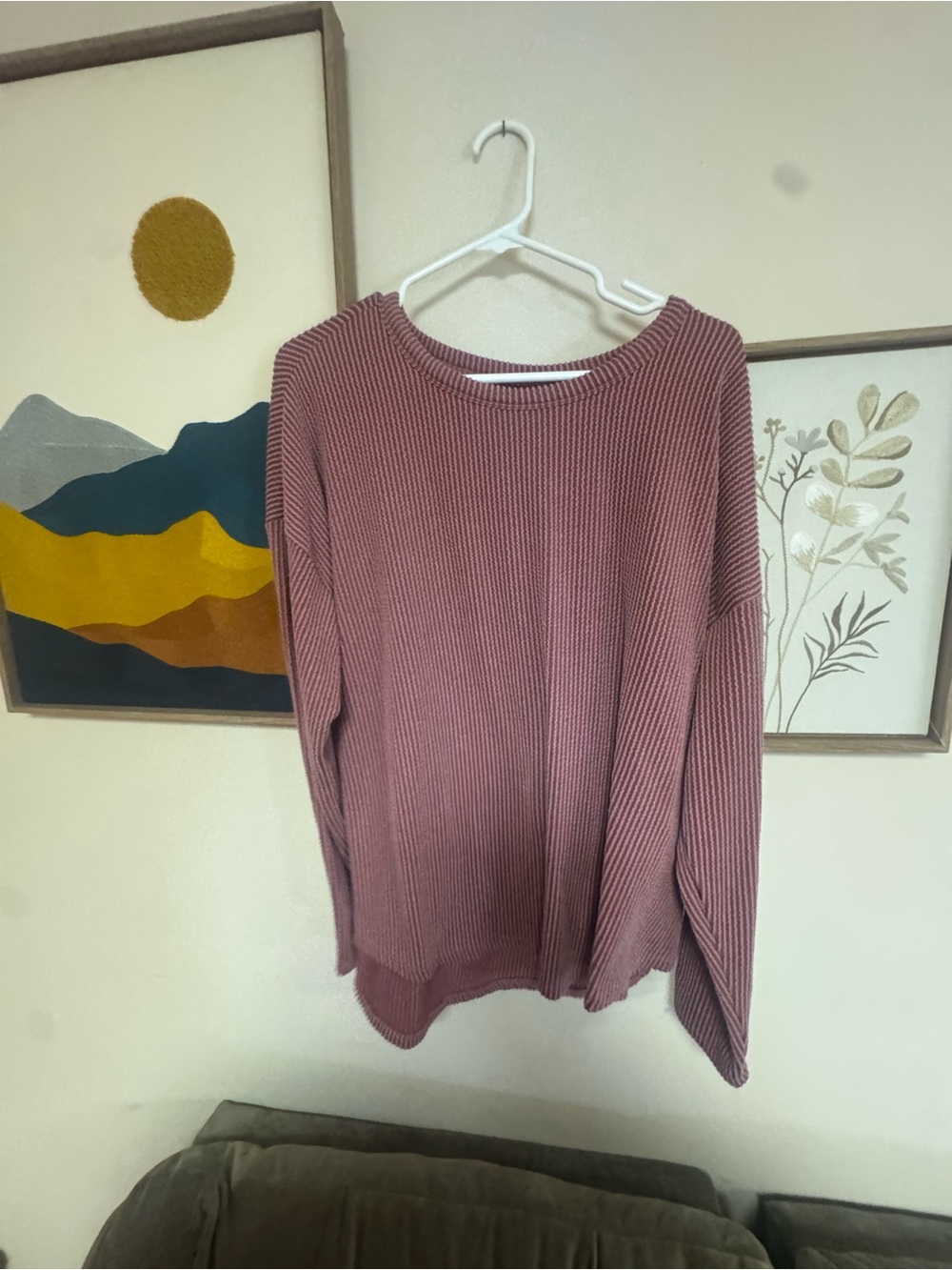 Maurices 24/7 Ribbed Crew Sweater - Mauve